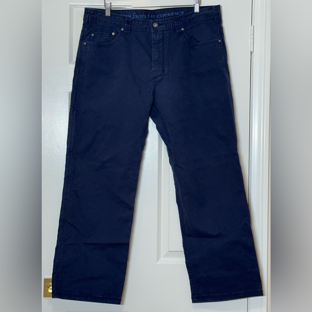 Men’s PrAna Breathe Hiking Pants Cotton Canvas Straight Utility Size 38x30